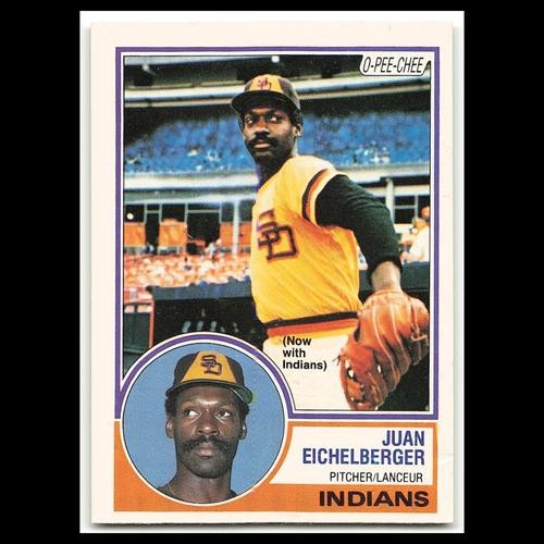 Juan Eichelberger #168 1983 O-Pee-Chee Cleveland Indians Baseball Card MLB NM