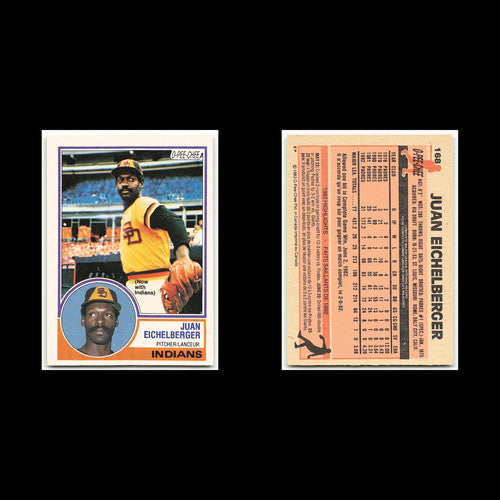 Juan Eichelberger #168 1983 O-Pee-Chee Cleveland Indians Baseball Card MLB NM