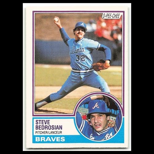Steve Bedrosian #157 1983 O-Pee-Chee Atlanta Braves Baseball Card MLB NM