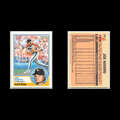 Joe Niekro #221 1983 O-Pee-Chee Houston Astros Baseball Card MLB NM