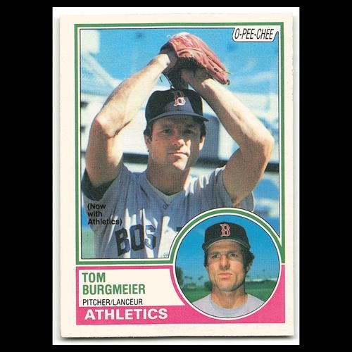 Tom Burgmeier #213 1983 O-Pee-Chee Oakland Athletics Baseball Card MLB NM