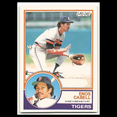Enos Cabell #225 1983 O-Pee-Chee Detroit Tigers Baseball Card MLB NM