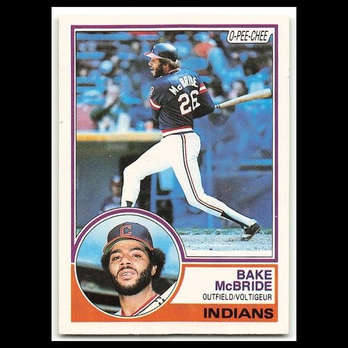 Bake McBride #248 1983 O-Pee-Chee Cleveland Indians Baseball Card MLB NM