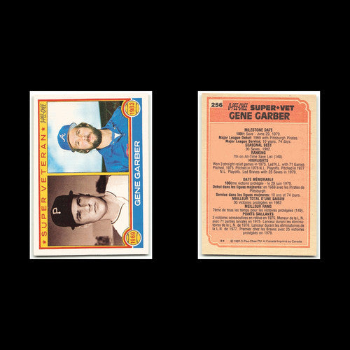 Gene Garber #256 1983 O-Pee-Chee Pittsburgh Pirates/Atlanta Braves Baseball Card