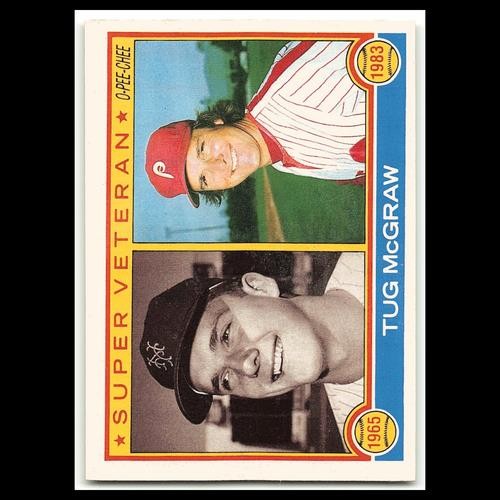 Tug McGraw #187 1983 O-Pee-Chee New York Mets/Philadelphia Phillies Baseball MLB