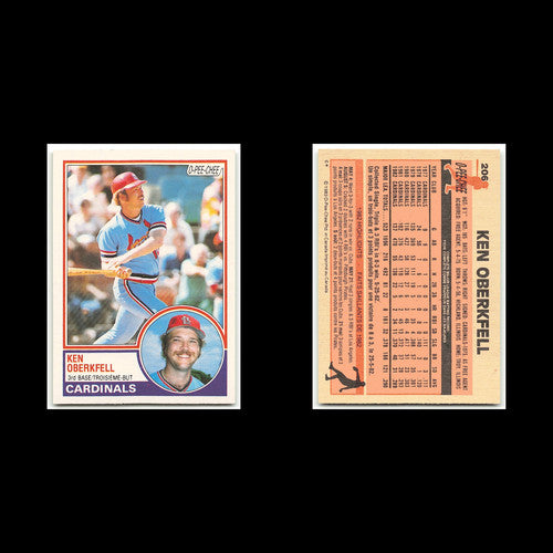 Ken Oberkfell #206 1983 O-Pee-Chee St. Louis Cardinals Baseball Card MLB NM