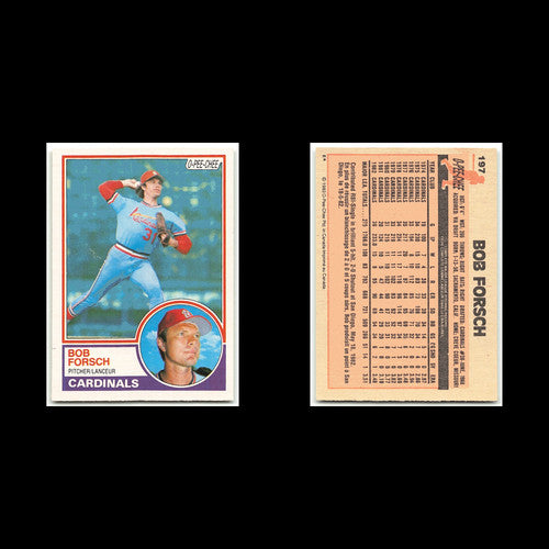 Bob Forsch #197 1983 O-Pee-Chee St. Louis Cardinals Baseball Card MLB NM