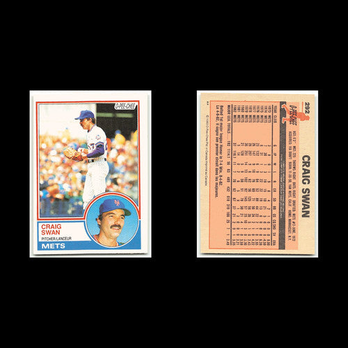 Craig Swan #292 1983 O-Pee-Chee New York Mets Baseball Card MLB NM