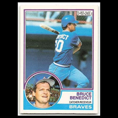 Bruce Benedict #204 1983 O-Pee-Chee Atlanta Braves Baseball Card MLB NM