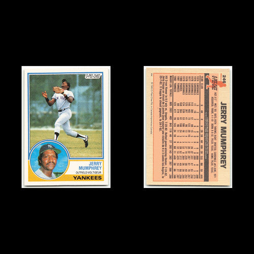 Jerry Mumphrey #246 1983 O-Pee-Chee New York Yankees Baseball Card MLB NM
