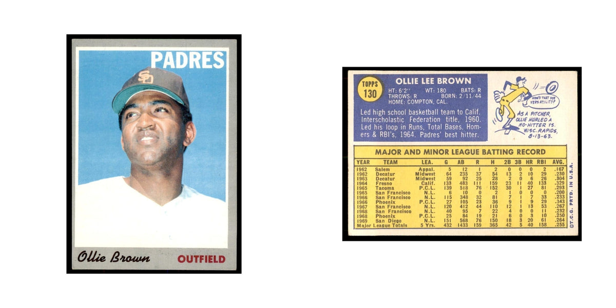 1970 Topps Ollie Brown Baseball Cards #130