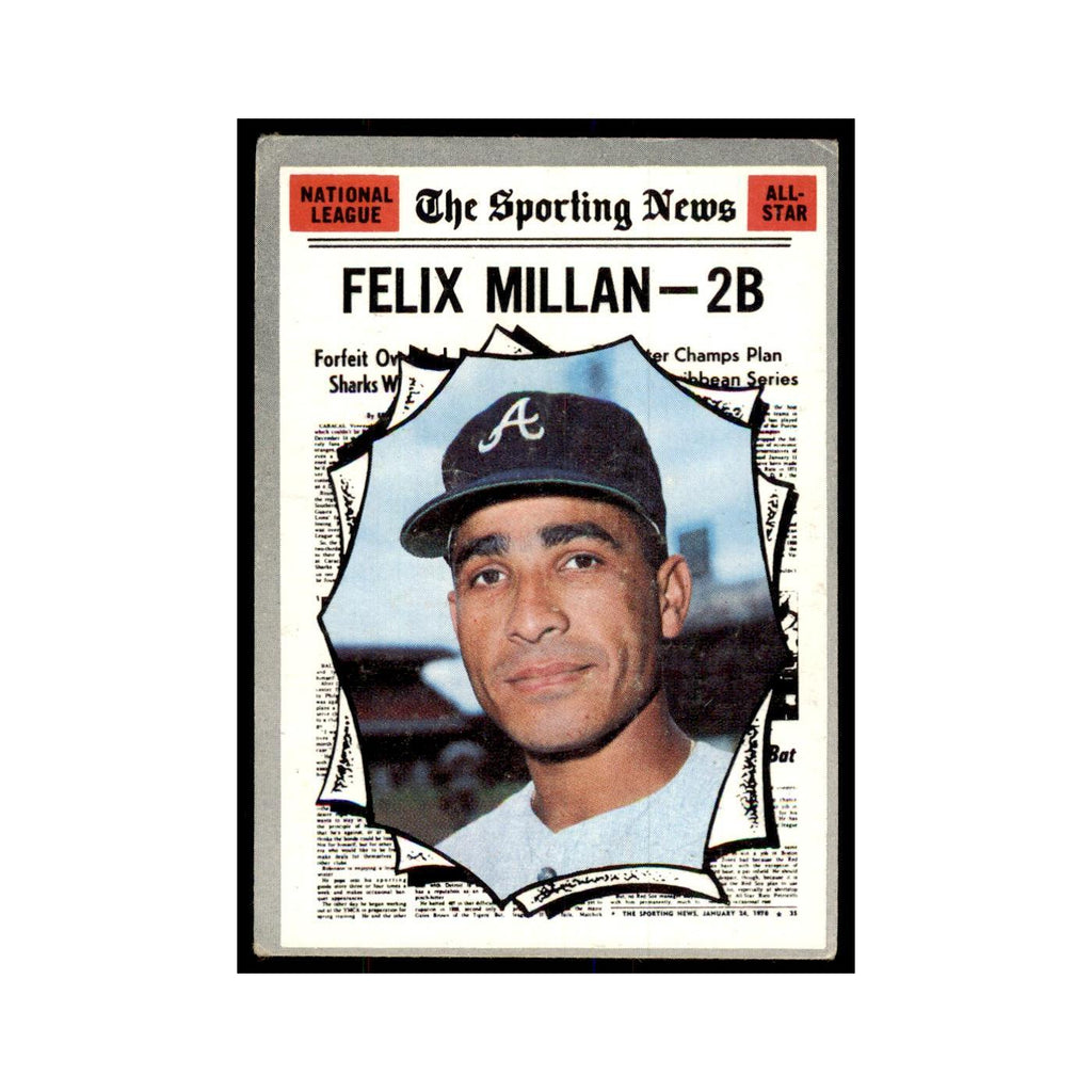 1970 Topps Felix Millan Baseball Cards #452