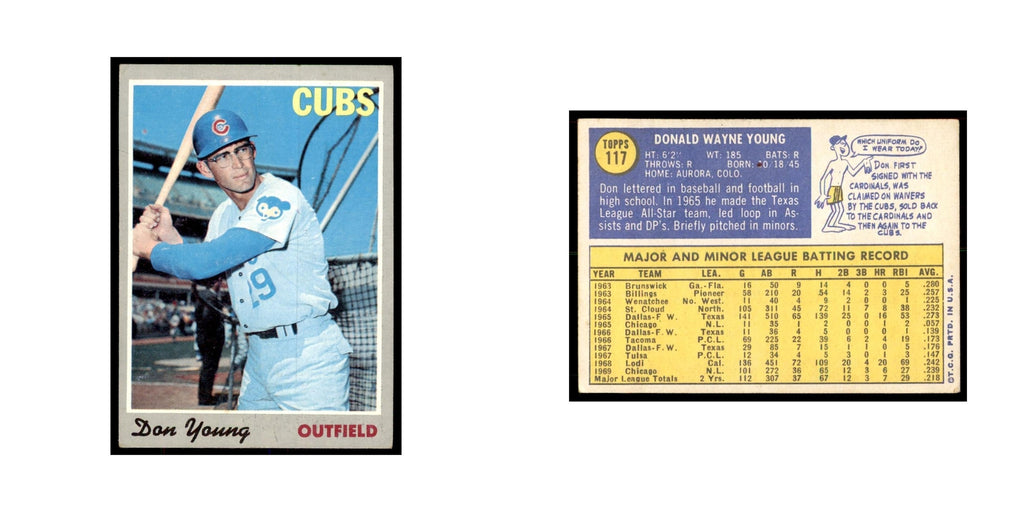 1970 Topps Don Young Baseball Cards #117