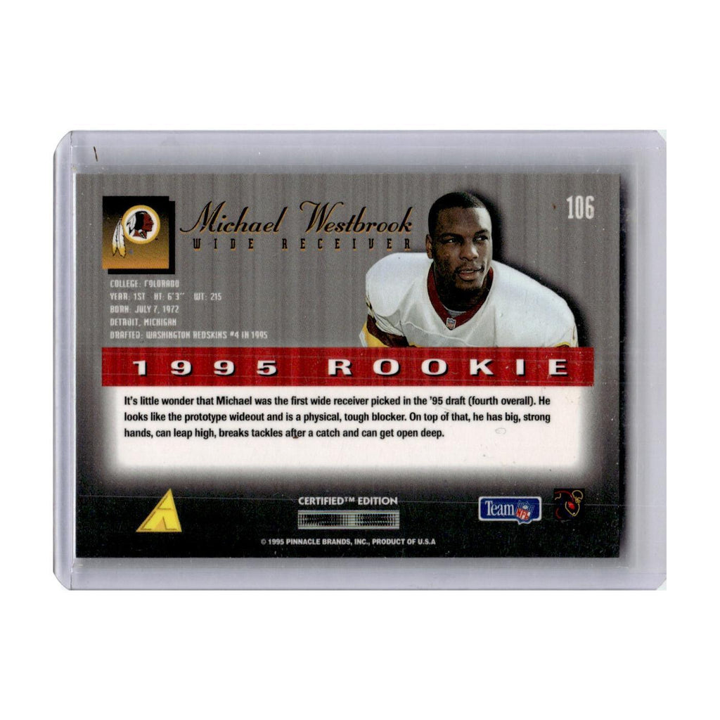1995 Select Certified Michael Westbrook RC Redskins #106
