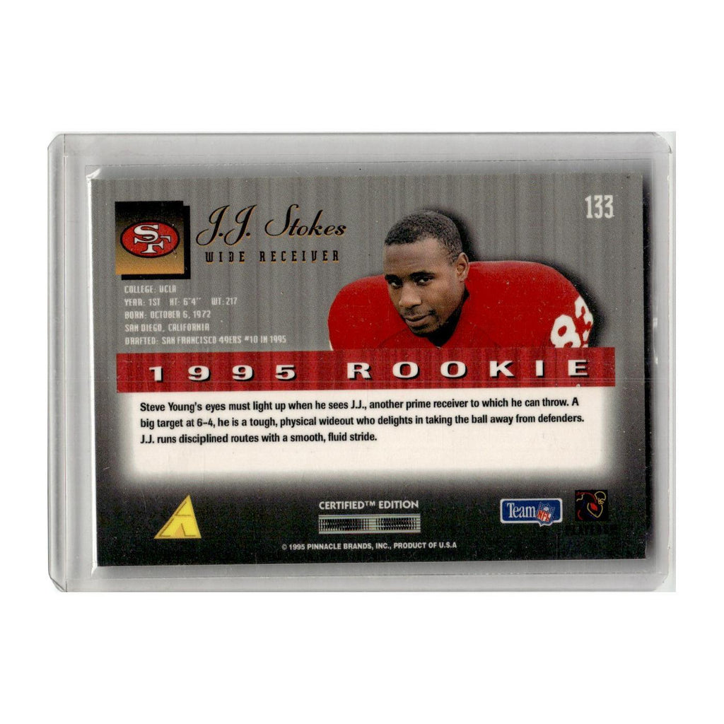 1995 Select Certified J.J. Stokes RC 49ers #133