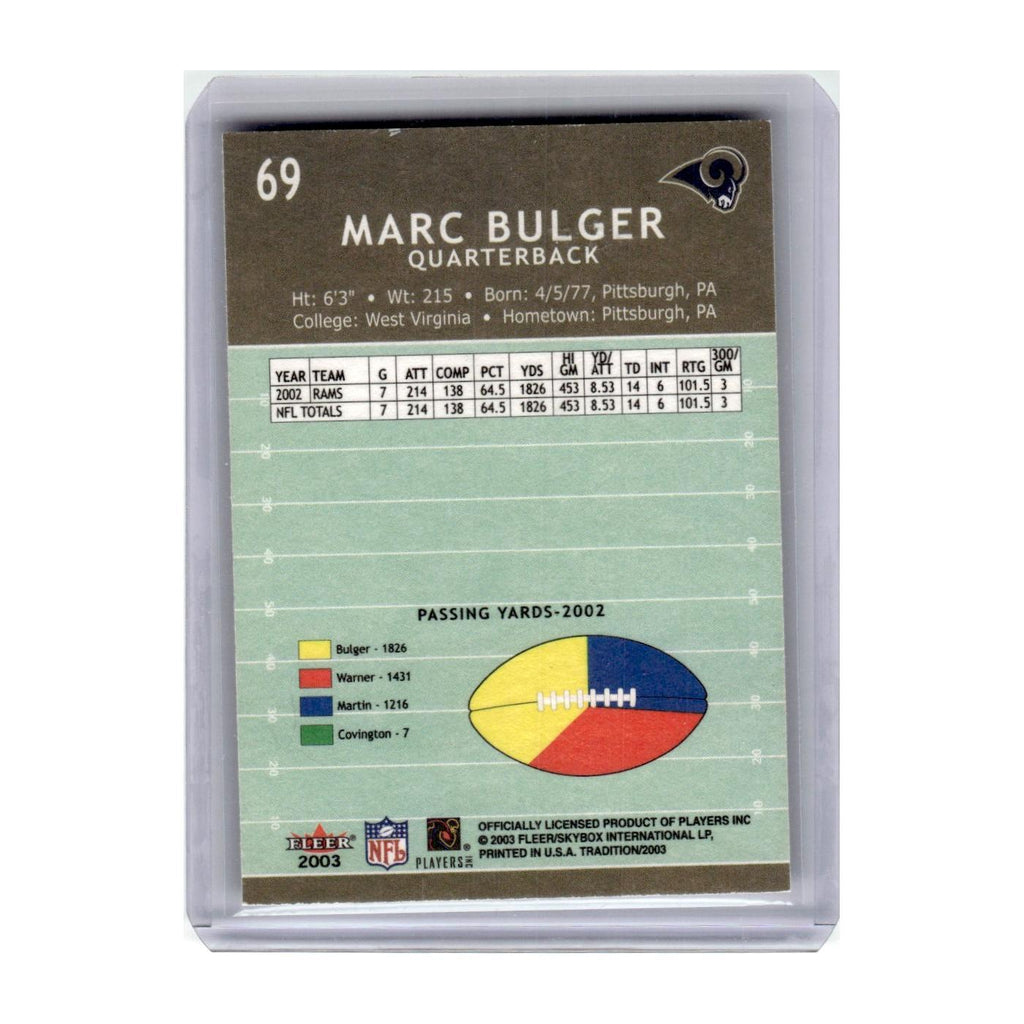 2003 Fleer Tradition Marc Bulger St. Louis Rams #69