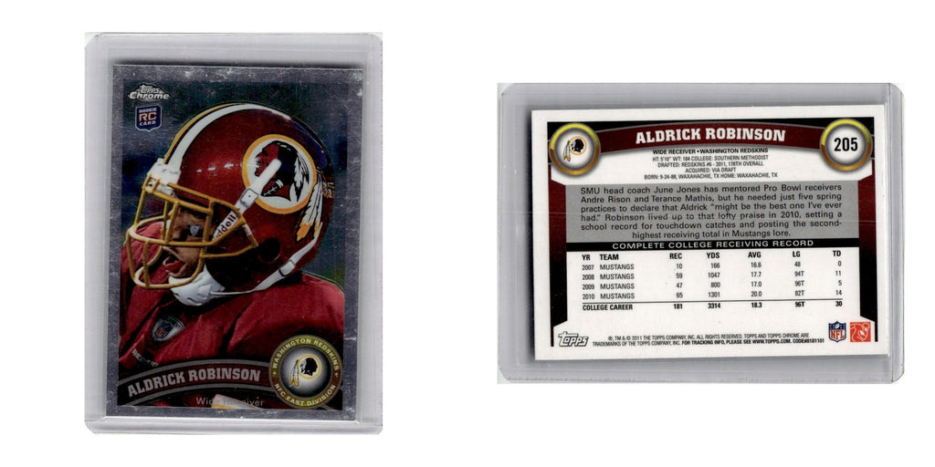 2011 Topps Chrome Aldrick Robinson RC Redskins #205