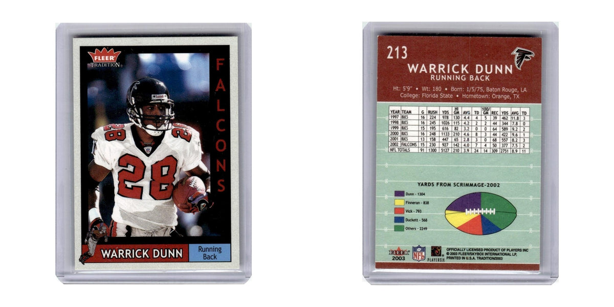 2003 Fleer Tradition Warrick Dunn Falcons #213