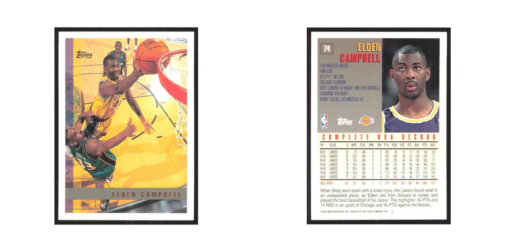 1997 Topps Elden Campbell Lakers #74.0