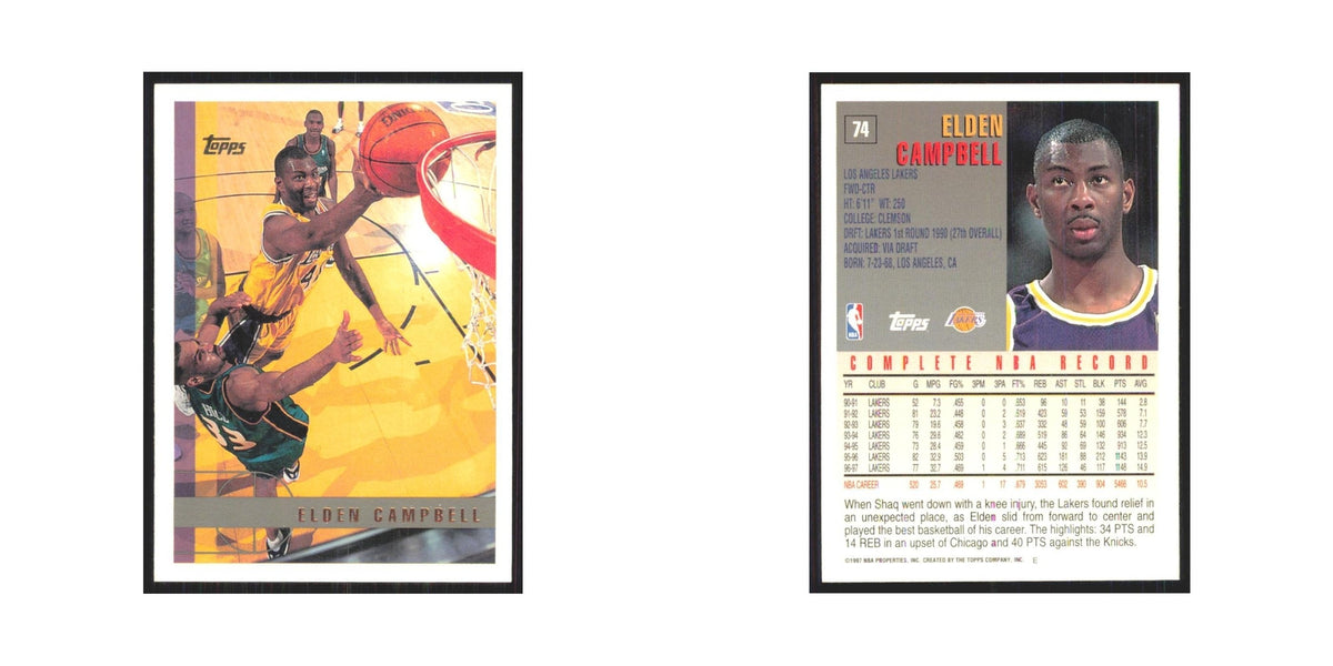 1997 Topps Elden Campbell Lakers #74.0