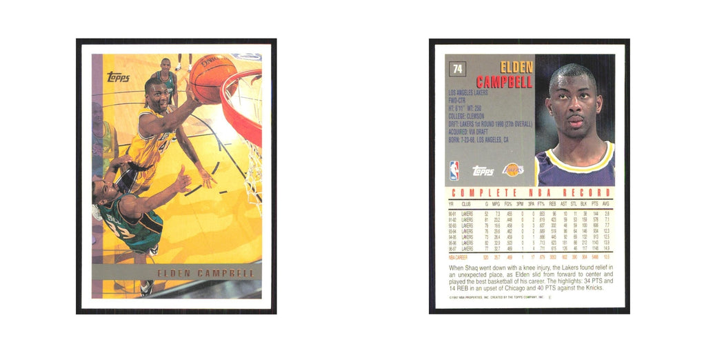 1997 Topps Elden Campbell Lakers #74.0