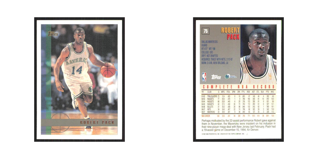 1997 Topps Robert Pack Mavericks #75.0