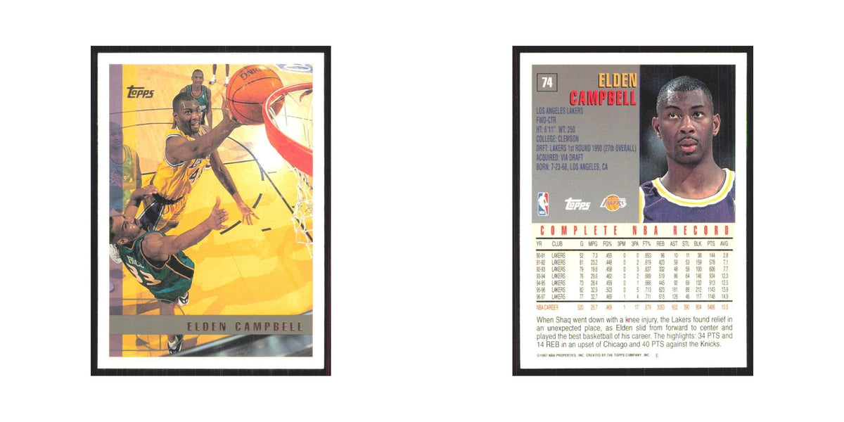 1997 Topps Elden Campbell Lakers #74.0