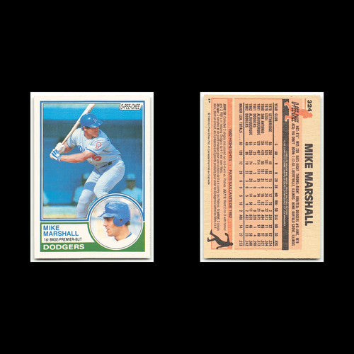 Mike Marshall #324 1983 O-Pee-Chee Los Angeles Dodgers Baseball Card MLB NM