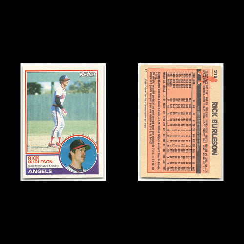 Rick Burleson #315 1983 O-Pee-Chee California Angels Baseball Card MLB NM