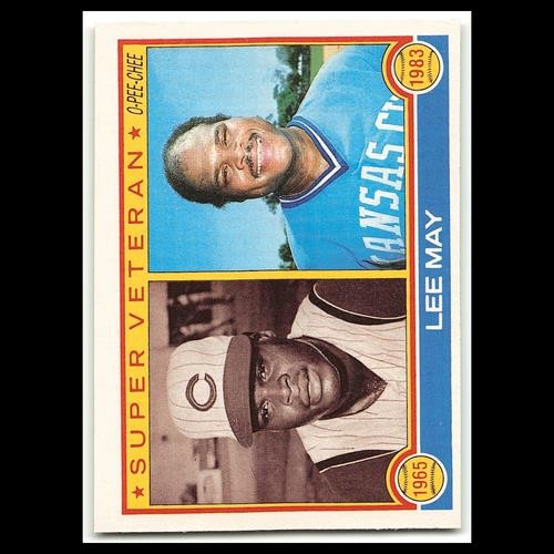 Lee May #378 1983 O-Pee-Chee Cincinnati Reds/Kansas City Royals Baseball Card NM