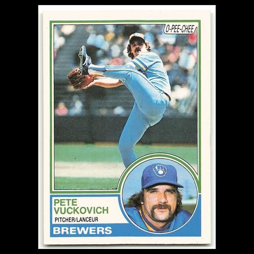 Pete Vuckovich #375 1983 O-Pee-Chee Milwaukee Brewers Baseball Card MLB NM