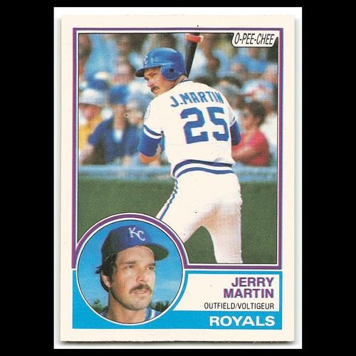 Jerry Martin #309 1983 O-Pee-Chee Kansas City Royals Baseball Card MLB NM