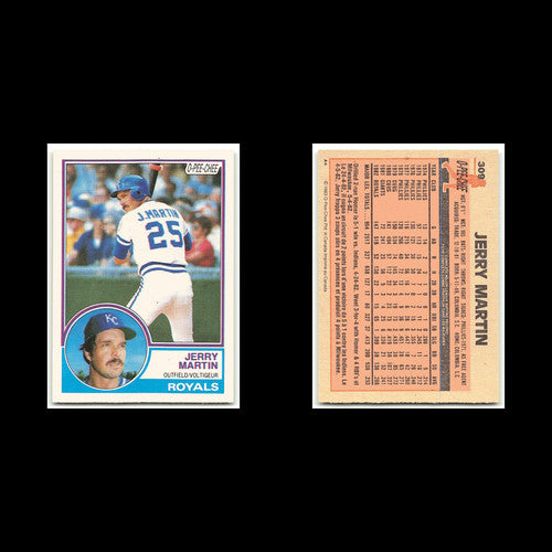 Jerry Martin #309 1983 O-Pee-Chee Kansas City Royals Baseball Card MLB NM