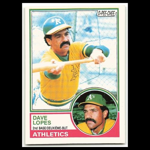 Dave Lopes #365 1983 O-Pee-Chee Oakland Athletics Baseball Card MLB NM
