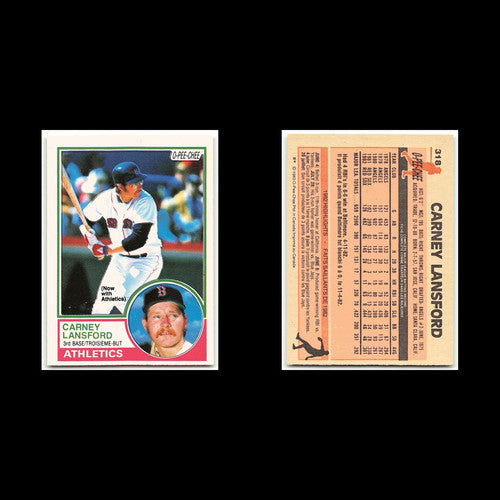 Carney Lansford #318 1983 O-Pee-Chee Oakland Athletics Baseball Card MLB NM
