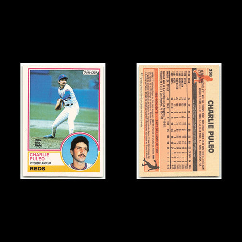 Charlie Puleo #358 1983 O-Pee-Chee Cincinnati Reds Baseball Card MLB NM