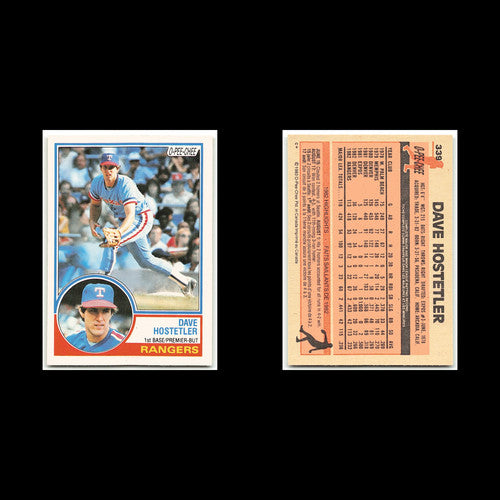 Dave Hostetler #339 1983 O-Pee-Chee Texas Rangers Baseball Card MLB NM