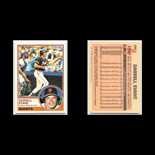 Darrell Evans #329 1983 O-Pee-Chee San Francisco Giants Baseball Card MLB NM
