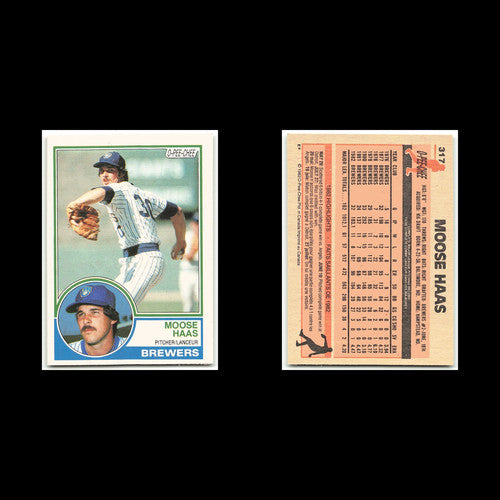 Moose Haas #317 1983 O-Pee-Chee Milwaukee Brewers Baseball Card MLB NM