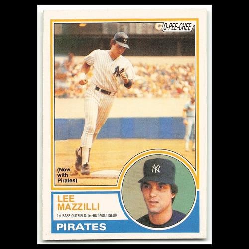 Lee Mazzilli #306 1983 O-Pee-Chee Pittsburgh Pirates Baseball Card MLB NM