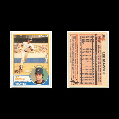 Lee Mazzilli #306 1983 O-Pee-Chee Pittsburgh Pirates Baseball Card MLB NM