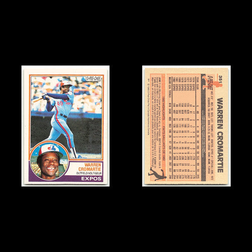Warren Cromartie #351 1983 O-Pee-Chee Montreal Expos Baseball Card MLB NM