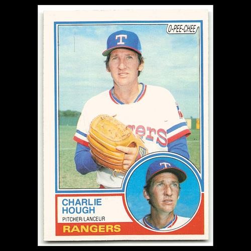 Charlie Hough #343 1983 O-Pee-Chee Texas Rangers Baseball Card MLB NM