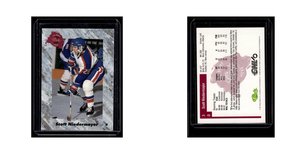 Scott Niedermayer 1991 Classic Draft Picks #3.0 New Jersey Devils Hockey Card NM