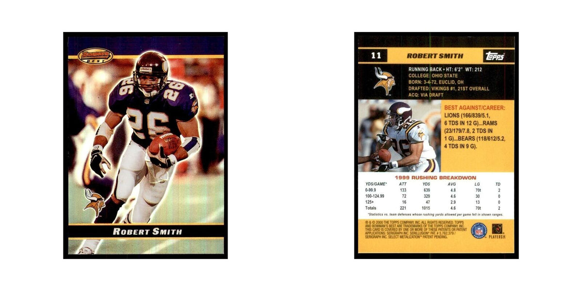 2000 Bowman's Best Robert Smith Football Cards #11