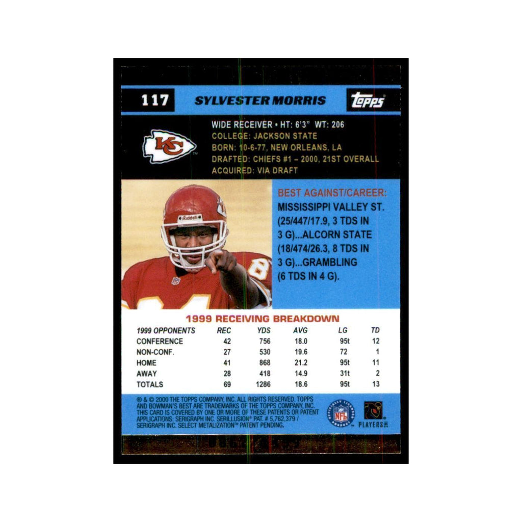 2000 Bowman's Best Sylvester Morris Football Cards #117