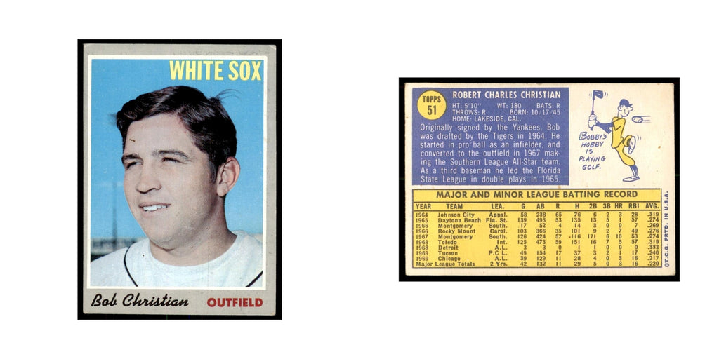 1970 Topps Woody Fryman Baseball Cards #51