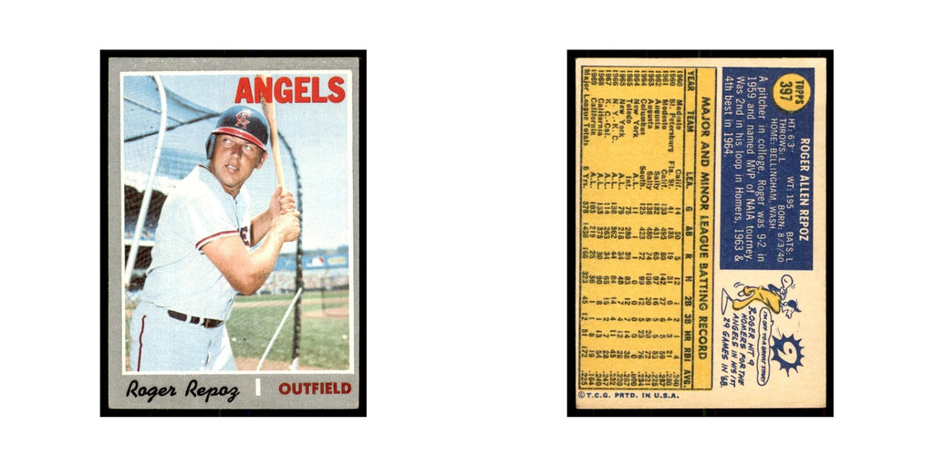 1970 Topps Roger Repoz Baseball Cards #397