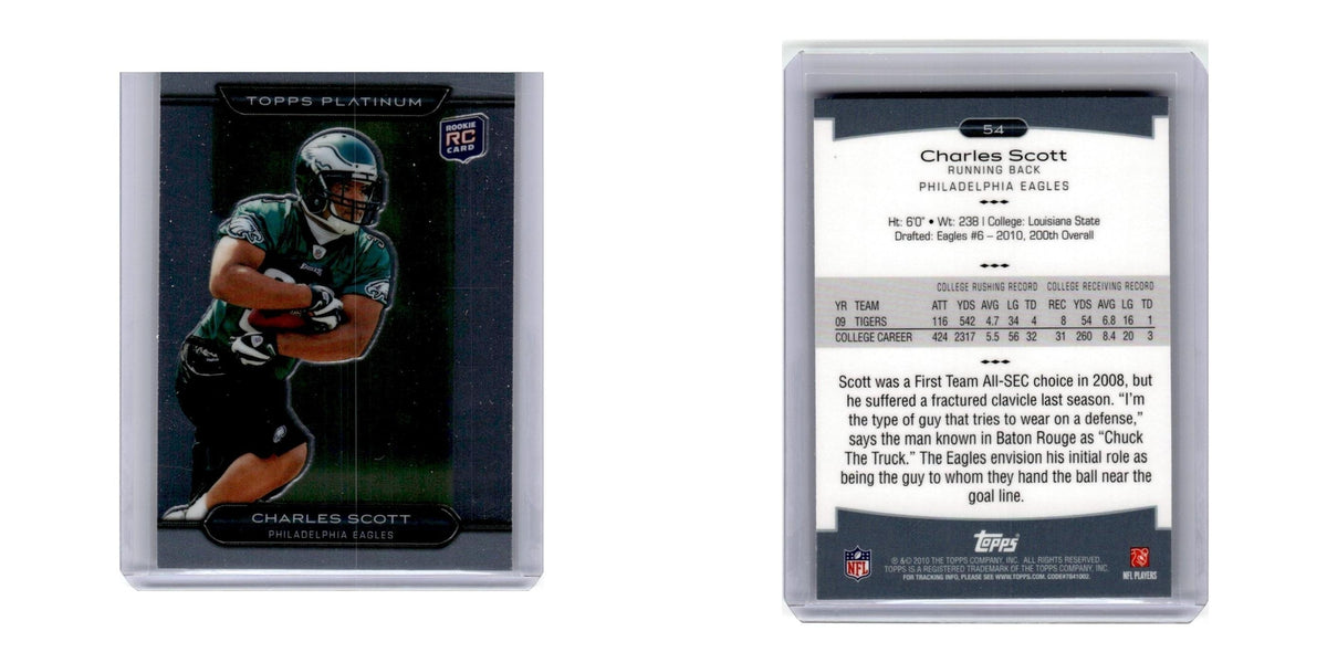 2010 Topps Platinum Charles Scott RC Eagles #54
