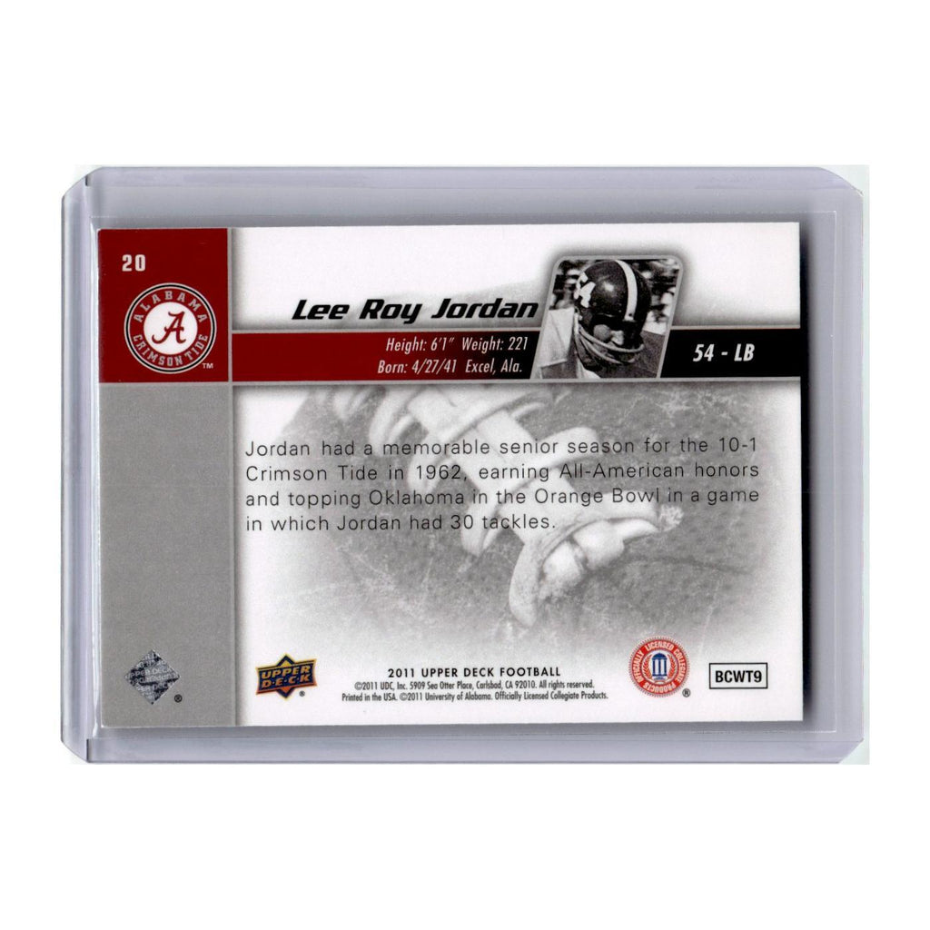2011 Upper Deck Lee Roy Jordan Alabama Crimson Tide #20